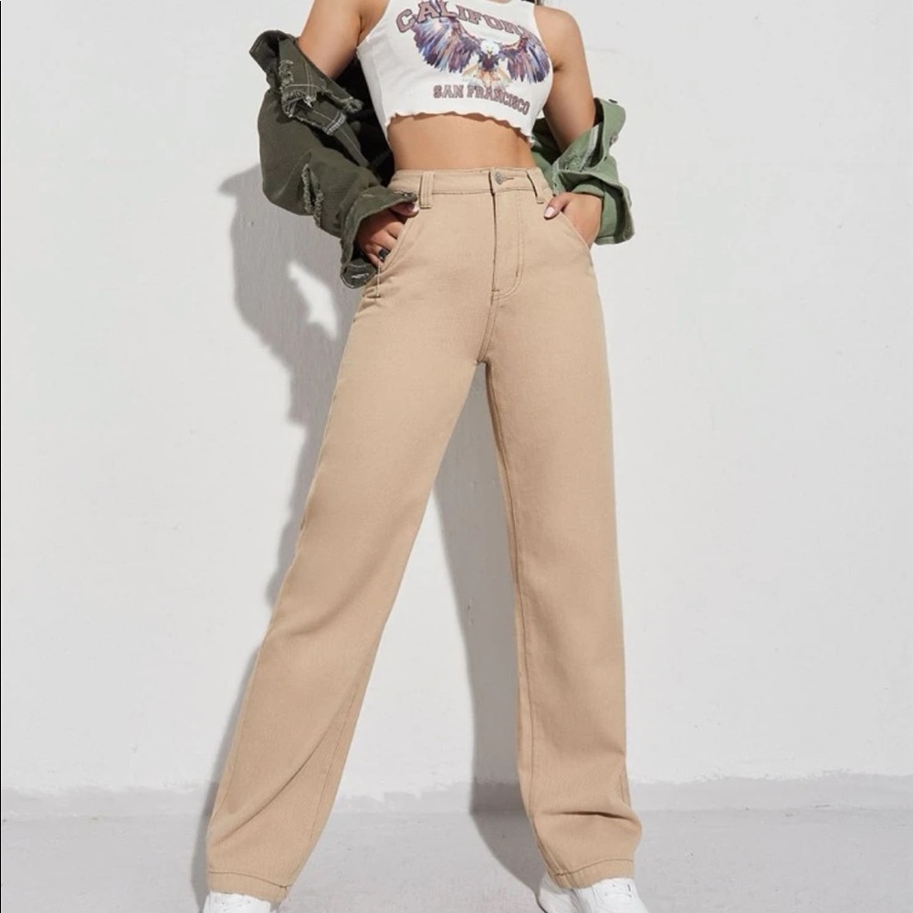 COPY - High Waisted Straight Leg Jeans